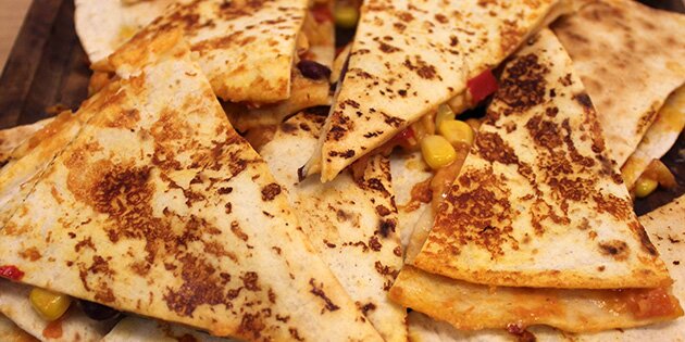 Quesadillas smager mega godt - også uden kød.