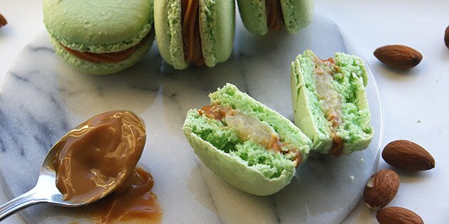 Æble tilføjer en dejlig friskhed til de søde franske macarons