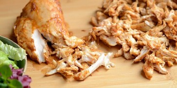En lækker portion pulled chicken i sous vide, som garanterer et super saftigt resultat.