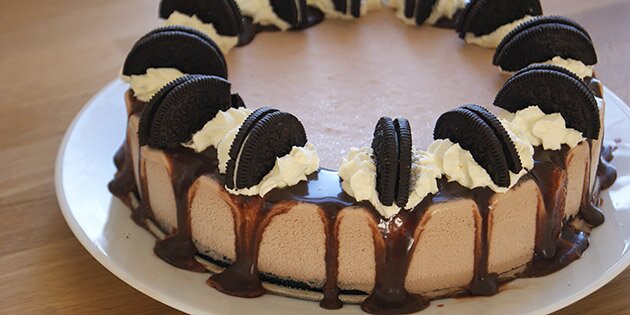Denne Oreo islagkage er så dekadent, at det halve kunne være nok