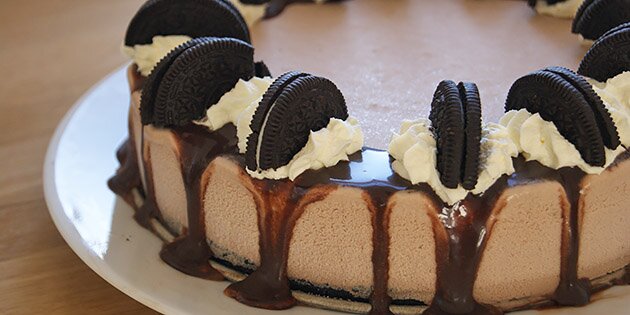 Kombinationen af de sprøde kiks og den cremede is er helt perfekt