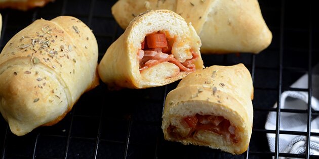 Osten smelter og smager fantastisk sammen med det lækre fyld.