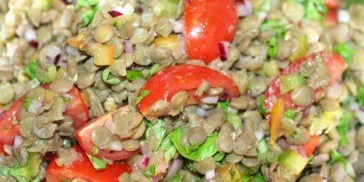 En dejlig varieret salat.