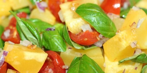 En flot salat med græskar