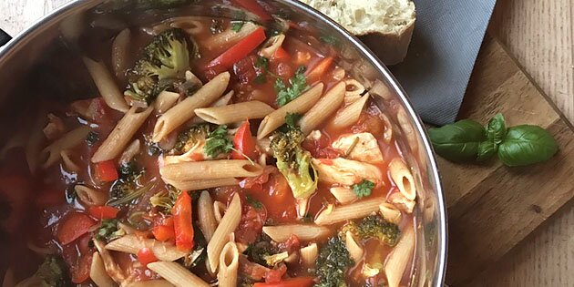 Sund og lækker one pot pasta - en fantastisk alt-i-en ret