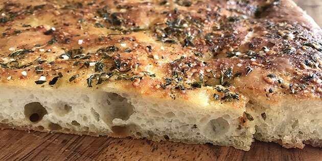 Focaccia i bradepande