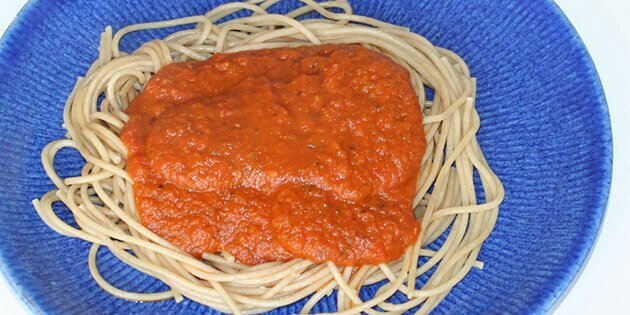 Her serveret helt uden kød.