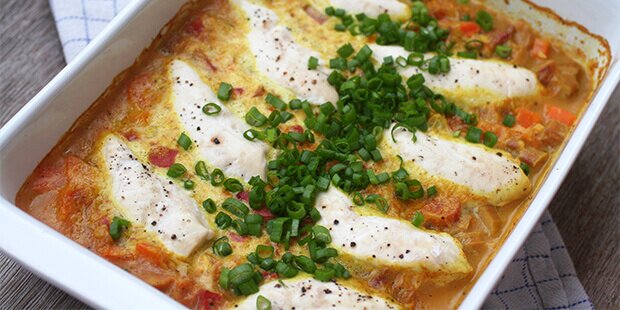 Dejlig cremet ret der passer sig selv i ovnen.