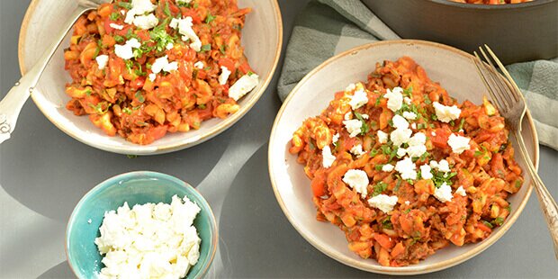 Med hakket oksekød er one pot pastaen super nem og hurtig at lave.