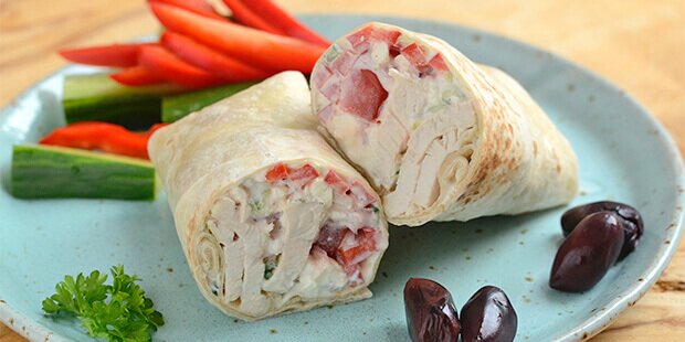 Wrapsene kan bruges til både frokost og aftensmad.