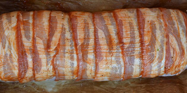 Smør laget af bacon med barbecuesauce