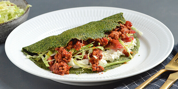 Så er de lækre grøntsagswraps serveret