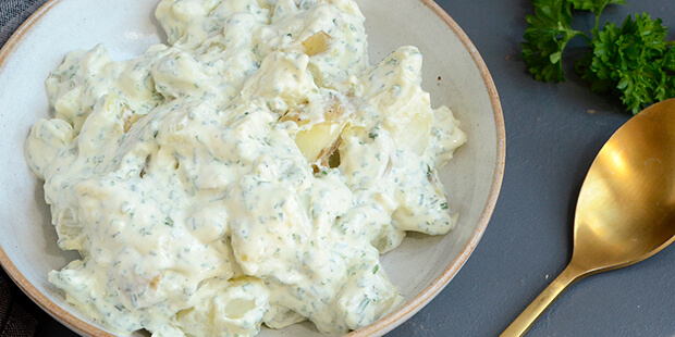 Dressingen forvandlet til kartoffelsalat