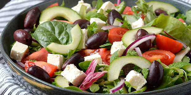 Blå vedhæng mønster Salat til lam - rigtig god til lammekølle og andet lammekød