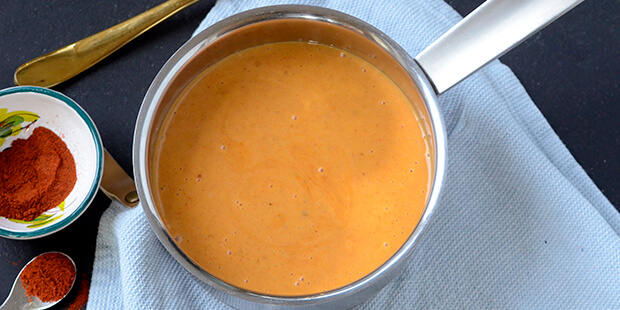 Paprikasovsen smager virkelig dejlig krydret og komplekst.