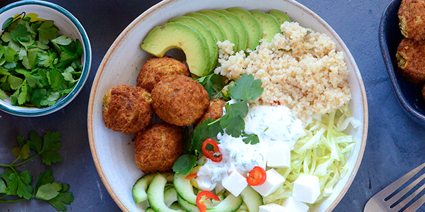 Couscous giver lidt ekstra fylde til salaten