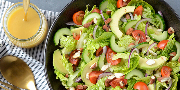Cremet avocado eller feta gør sig godt i salaten.