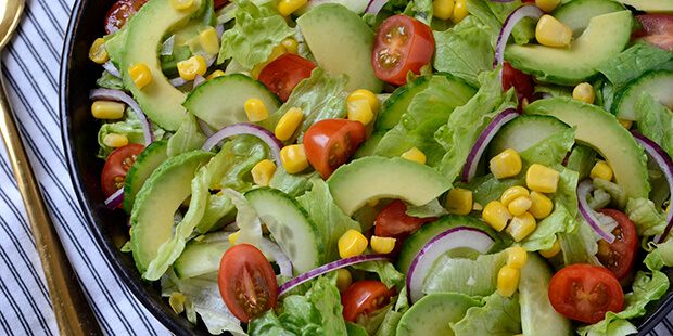 Salaten er klar på kun 10 minutter.