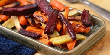 Rodfrugter bagt i airfryer