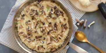 Italiensk risotto med svampe og hvidvin