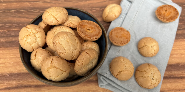 Hjemmelavede makroner i normal størrelse