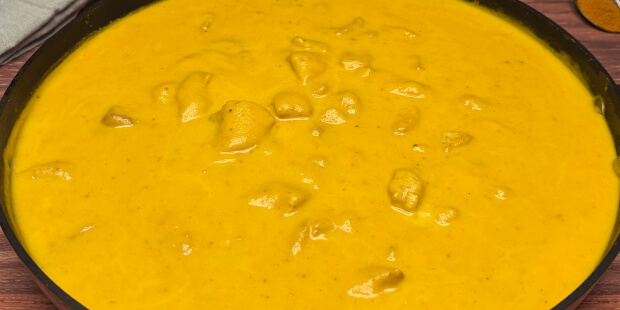 Cremet sovs med kokosmaelk