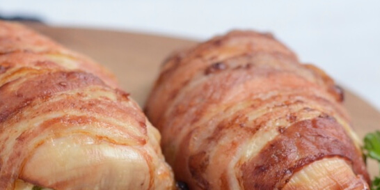 Kyllingefileter med bacon i airfryer