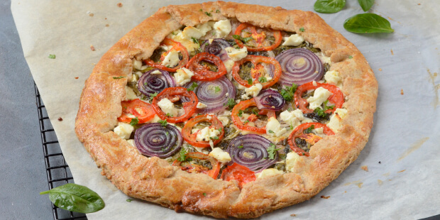 Galette med tomat og feta