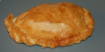 Den traditionelle engelske ret Cornish Pasty.